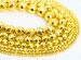 bright Gold Plated Hematite round faceted 03mm AAA