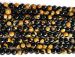 Black & Brown Fire Agate round faceted 6mm AAA