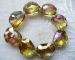 i champagne Crystal faceted triangle random 24x18mm AAA R