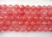 cherry quartz round faceted 12mm AAA pink