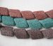 blue Lava rock dimond rectangle 32x21mm AAA