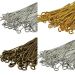 gold plated copper eyepins 15x3mm