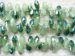 green opaque Crystal teardrop faceted 12x06mm AAA 100p R