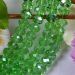 Green Crystal faceted rondelle 10x8mm AAA