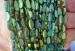 green Plated Hematite puffy leaves8x4mm AAA