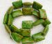 Green Mosaic Turquoise Rectangle 20x15mm AAA