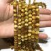high quality golden gold Tigers eye round 8mm AAA