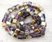 20p high quality gold pink Crystal cube faceted 08mm AAA