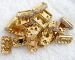 clea gold Plated Crystal Rhinestone rectangle Spacer 2 holes  Beads 15x8x4mm AAA