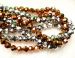brown cooper gold Crystal round faceted 8mm AAA