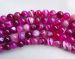Striped Pink Agate round 12mm AAA