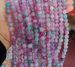clearance--pink blue green Malaysian jade round 8mm AAA