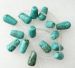 treated natural Blue Turquoise cross drilled teardrop 17x11mm AAA