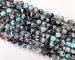 Blue Fire china black Agate round faceted 08mm AAA