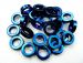 blue Hematite circle doughnuts 14mm AAA