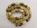 clearance-Brown yellow fire spots agate barrel rice drum 12x8mm AAA