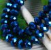 metallic blue Silver Crystal rondelle faceted 12x8mm AAA