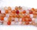 smooth frosty matt carnelian round 8mm AAA