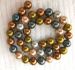 high quality multiple coloured  south sea shell Pearl round 08mm AAAA  brown yellow silver