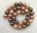 high quality multiple coloured  south sea shell Pearl round 10mm  AAAA brown yellow cream