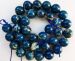 16pcs beads N blue genuine sea sediment Jasper round 12mm AAA treated natural