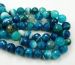 Striped Blue Agate round faceted 12mm AAA