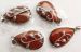 orange goldstone teardrop pendant 36x27mm AAA