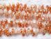 orange opaque Crystal teardrop faceted 12x06mm AAA 100p R