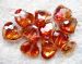 orange Mystic Crystal heart  23x19mm AAA