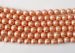 high quality peach orange south sea shell Pearl round faceted 10mm AAAA