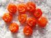 clearance---10p or 5 pairs  genuine coral hand carved half drilled roses flowers 8mm AAA orange