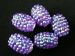 Purple pineapple resin bracelet ball 22x14mm AAA