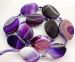 purple striped banded Agate oval 30x20mm AAA