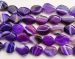 purple striped banded Agate oval about 20x15mm