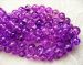 Purple Crackled rock crystal quartz round about 13mm-14mm AAA