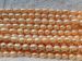 100% naturl peach Fresh Water freshwater Pearls drum rice 10x7mm AAA