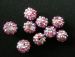 rainbow Pink resin bracelet ball 12mm AAA