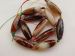 plum brown striped banded Agate barrel rice drum about 30x10mm AAA