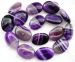 purple striped Madagascar banded Agate oval 25x18mm AAA