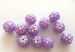 L purple Resin bracelet Ball 14mm