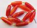 red striped banded Agate drum about 30x10mm AAA