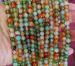 peacock green red Agate round 06mm AAA
