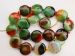 peacock Green Red Agate coin 20mm AAA