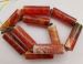 clearance-red leopard Agate tube 30x10mm AAA