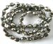 silver Crystal faceted drum 8x6mm AAA