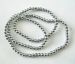 Silver Plated Hematite round 04mm AAA