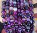 Purple Agate round 12mm AAA striped