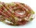 Tiger Quartz Watermelon Tourmaline drum 12x8mm AAA red pink yellow