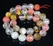 Tiger Quartz Watermelon Tourmaline round faceted 12mm AAA red pink yellow