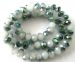 white Opaque green Crystal faceted rondelle 8x6mm AAA Rg